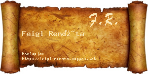 Feigl Renáta névjegykártya
