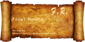 Feigl Renáta névjegykártya